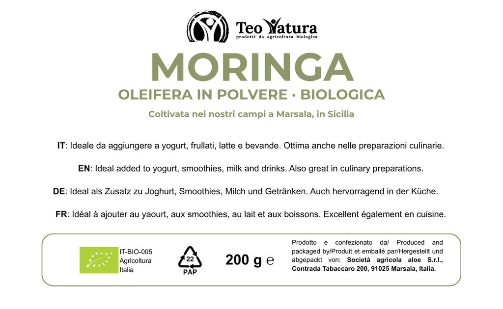 Moringa Oleifera Bio in Polvere | 200g