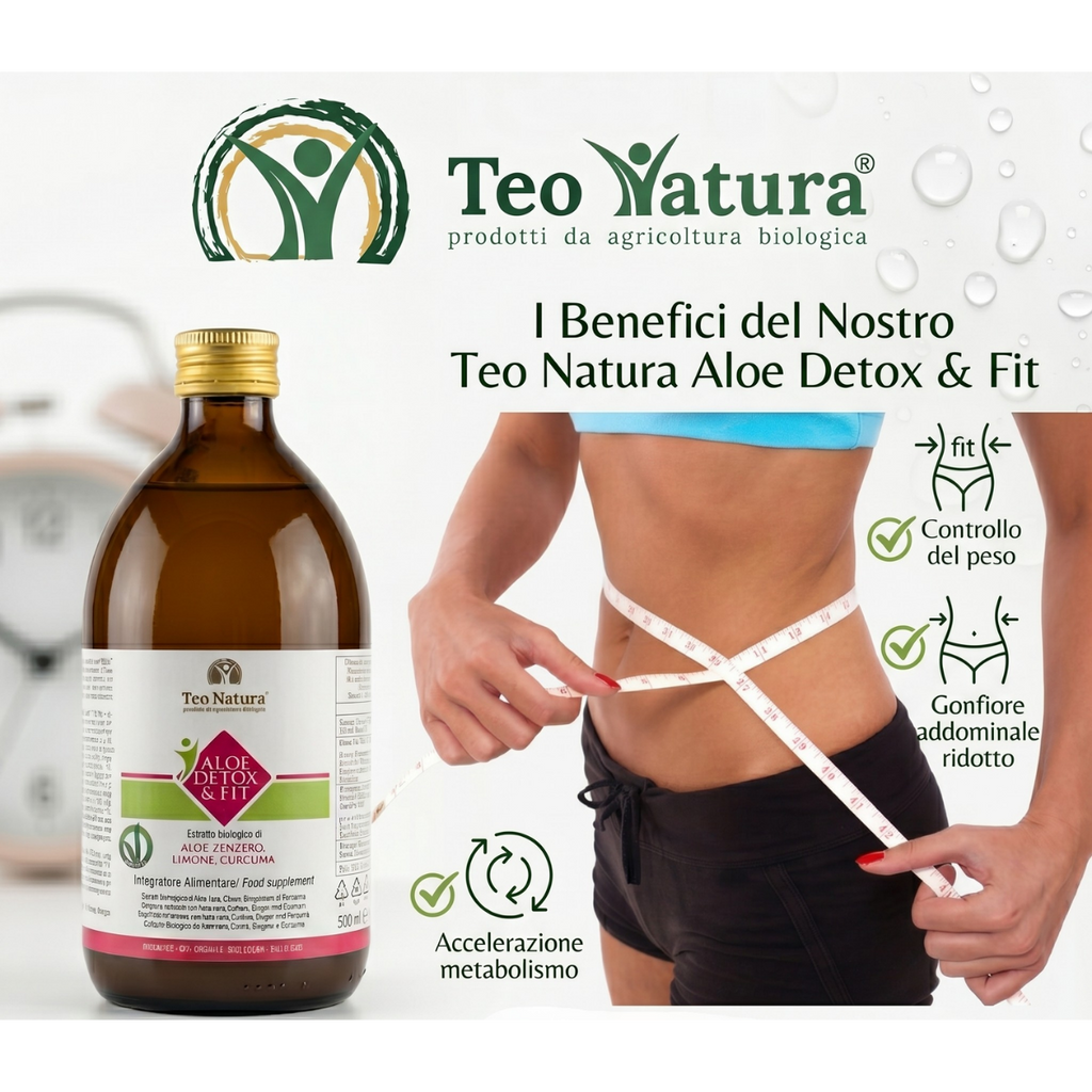 Detox & Fit – Succo Bio Aloe Vera, Zenzero, Limone e Curcuma | Depurativo e Digestivo