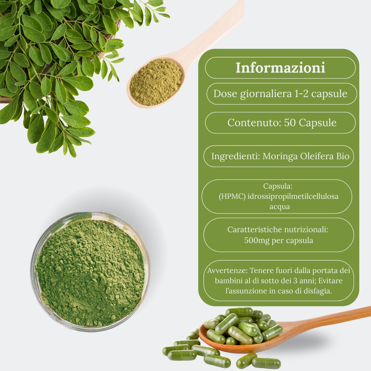 Moringa Oleifera Bio in Capsule | 50 Capsule