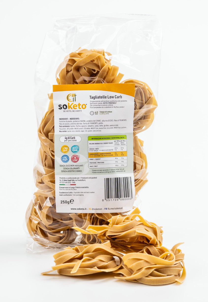Tagliatelle Cheto Low carb solo 4 g di carboidrati
