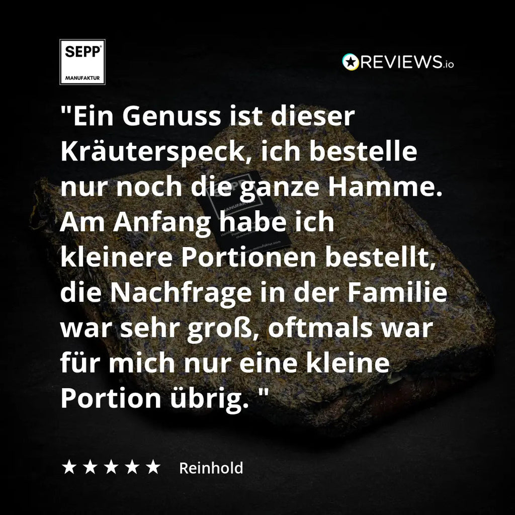 SEPP' Kräuterspeck - 'Die Ganze Hamme' - Premium - Versand kostenlos