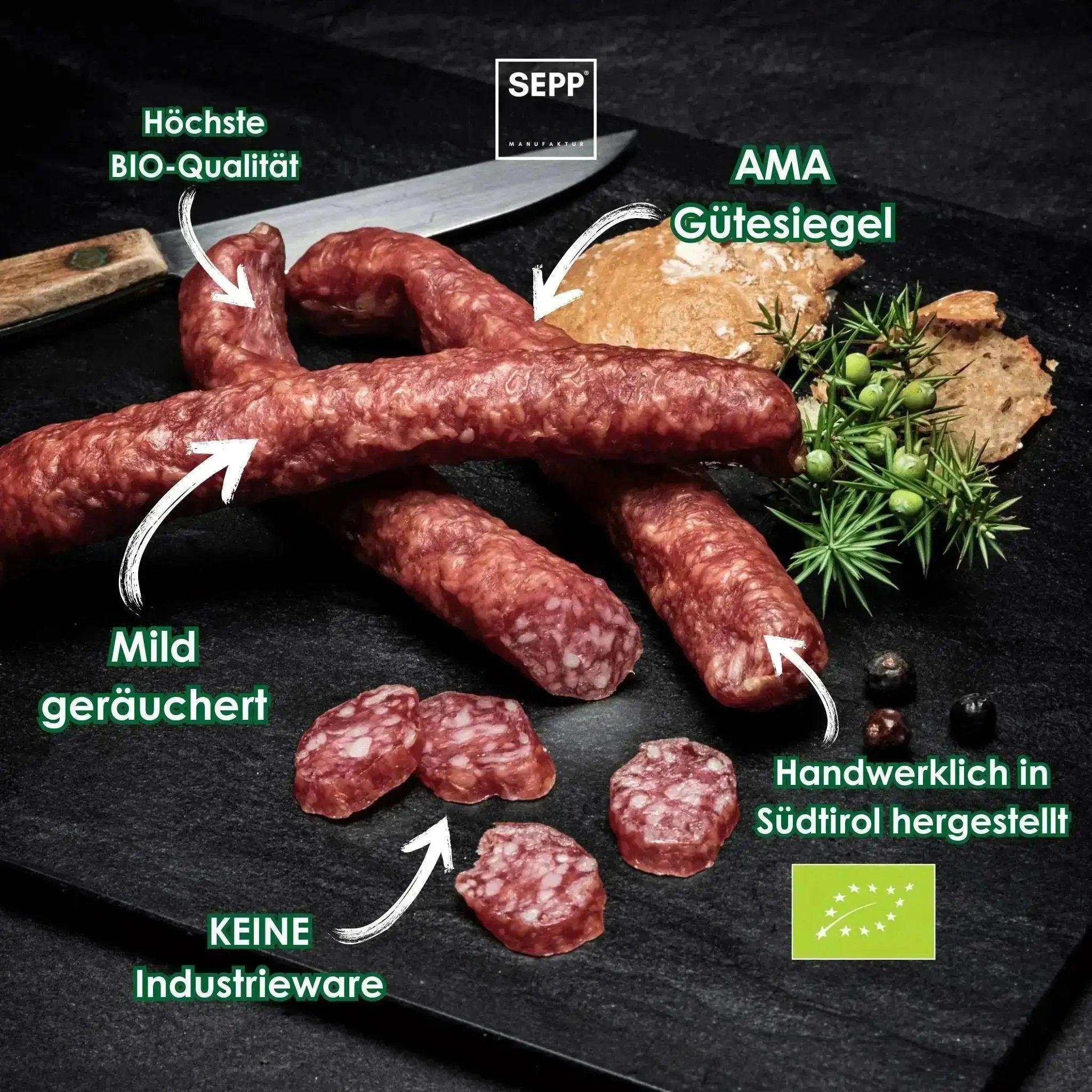 SEPP' BIO-Kaminwurzen (3 Stk.) IT BIO 013