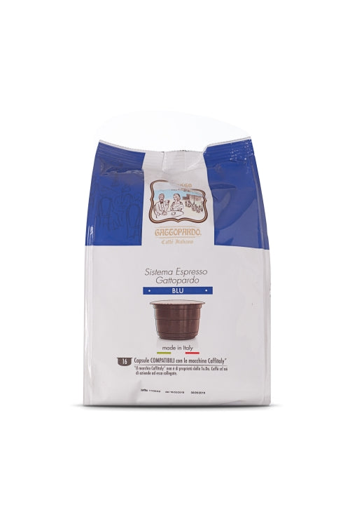96 Capsule Compatibili Caffitaly Toda Gattopardo Blu