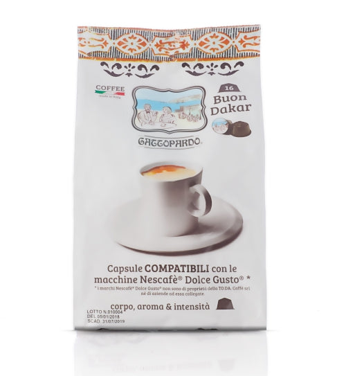 16 Capsule Compatibili Dolce Gusto Toda Gattopardo Dakar
