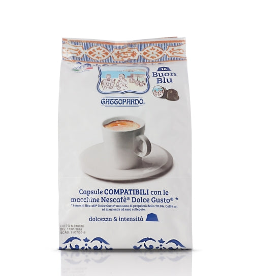 16 Capsule Compatibili Dolce Gusto Toda Gattopardo Blu