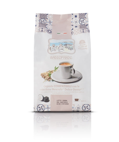 16 Capsule Compatibili Dolce Gusto Toda Gattopardo Ginseng