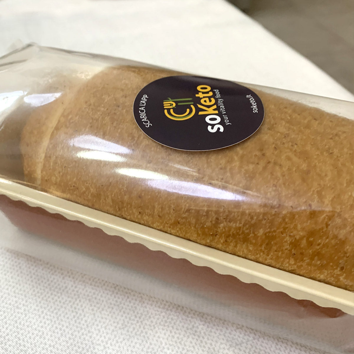 Pan Bauletto Keto Low Carb 12g Proteine 7,7 Carb per 100g - SOKETO Pane Proteico 30g Fibre Olio Cocco - Basso IG per Diabetici Tipo Sandwich - 250g