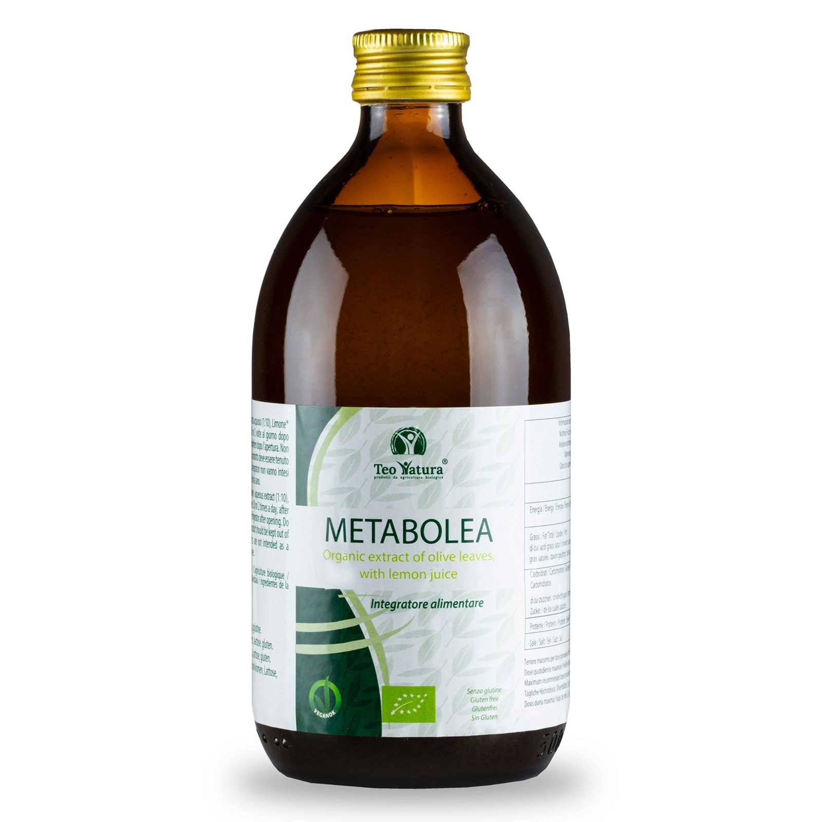 Succo di foglie di Olivo Biologico 500ml - METABOLEA
