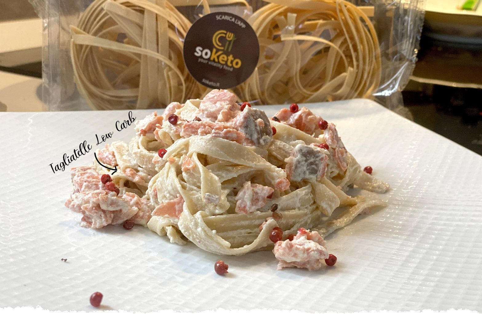 Tagliatelle Cheto Low carb solo 4 g di carboidrati